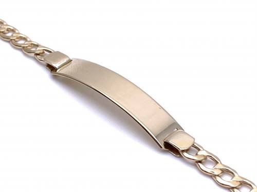 9ct Yellow Gold Childs ID Bracelet 6 Inch