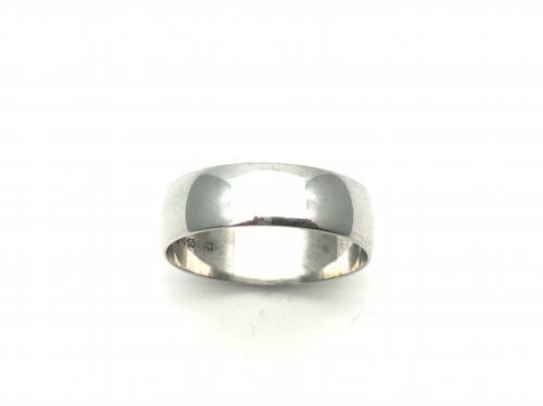 9ct White Gold Wedding Ring 6mm