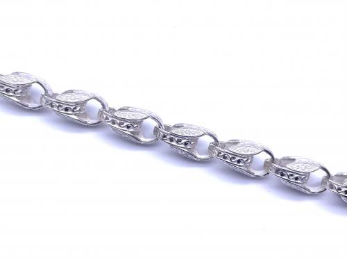 Silver Tulip Bracelet 7inch