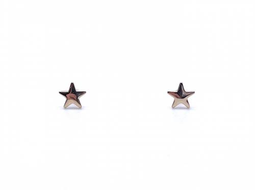 9ct Yellow Gold Star Shaped Stud Earrings