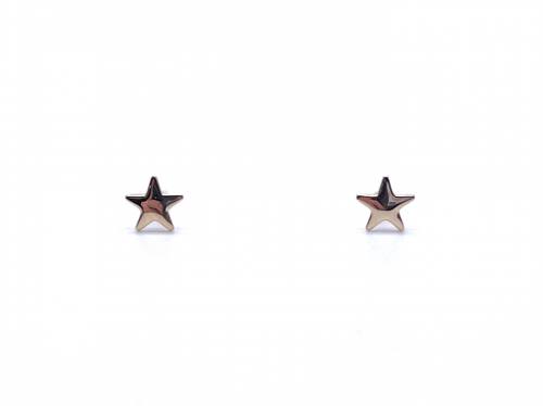 9ct Yellow Gold Star Shaped Stud Earrings