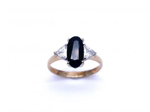 9ct Yellow Gold CZ 3-Stone Ring