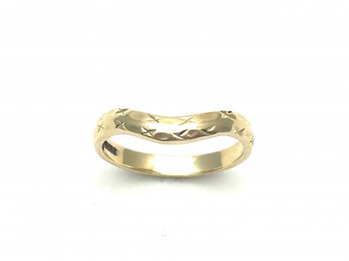 9ct Yellow Gold Wishbone Wedding Ring