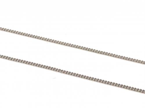 Silver Fine Curb Chain 18 Inch