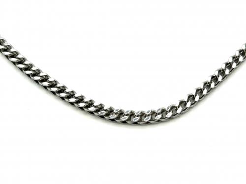 Silver Square Franco Chain 24 Inch