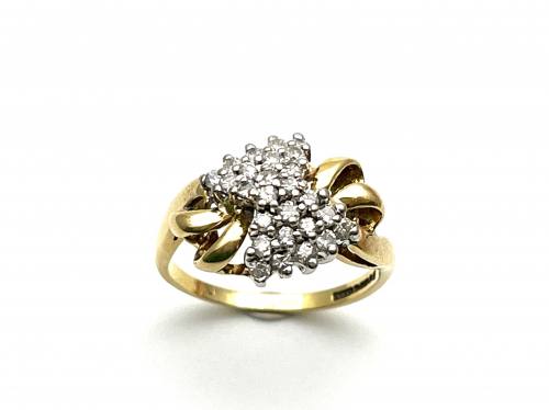 18ct Yellow Gold Diamond Cluster Ring