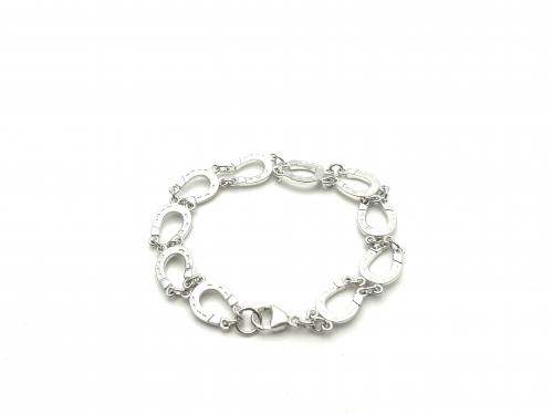 Silver Horseshoe Bracelet 7 1/2 inches