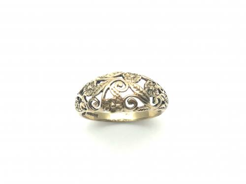 9ct Yellow Gold Floral Ring