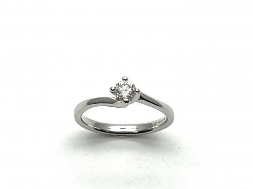 18ct White Gold Diamond Solitaire Ring