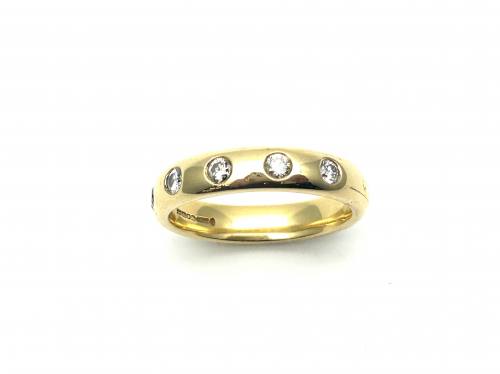 18ct Yellow Gold Diamond Band