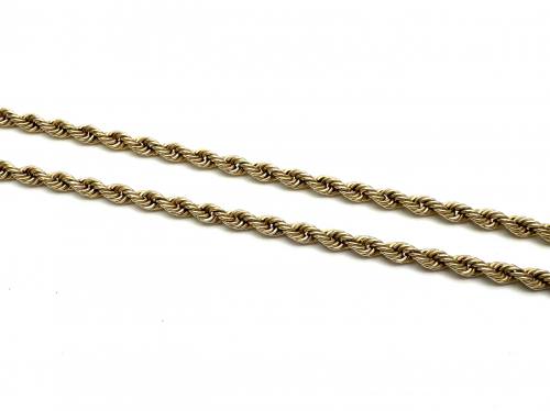 9ct Yellow Gold Rope Chain 18 Inch
