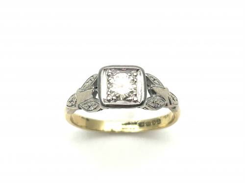 18ct Yellow Gold Diamond Solitaire Ring