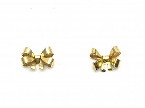 18ct Yellow Gold Bow Studs
