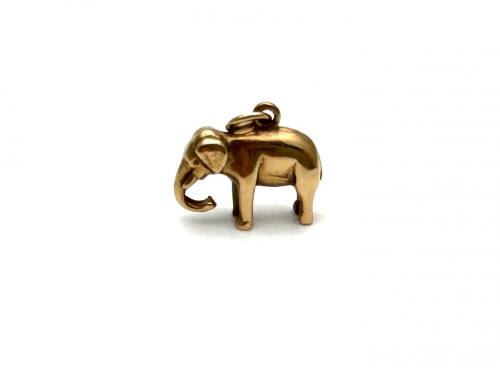 9ct Yellow Gold Elephant Charm