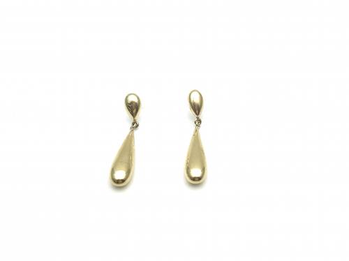 9ct Yellow Gold Drop Stud Earrings
