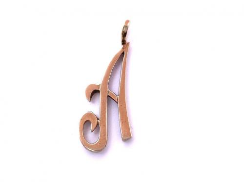 9ct Yellow Gold Initial 'A' Pendant
