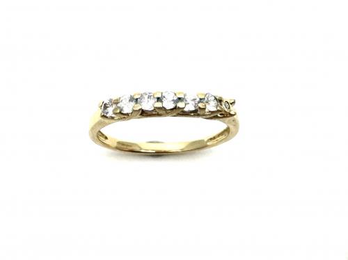 9ct Yellow Gold Topaz & Diamond Ring