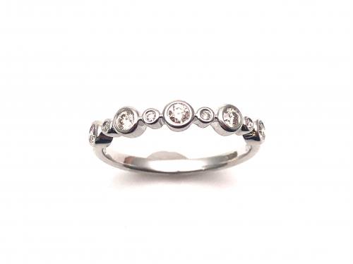 9ct White Gold Diamond Eternity Ring 0.20ct