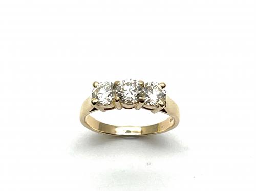 14ct Diamond 3 Stone Ring Est 1.10ct