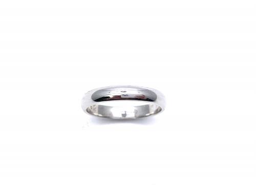 9ct White Gold Plain Wedding Ring