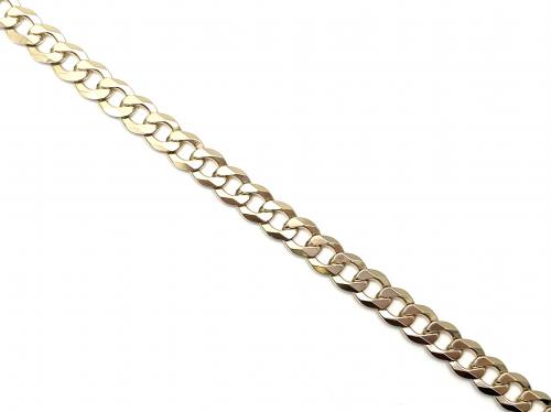 9ct Yellow Gold Curb Bracelet 8 1/4