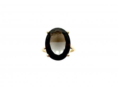 9ct Yellow Gold Smokey Quartz Ring