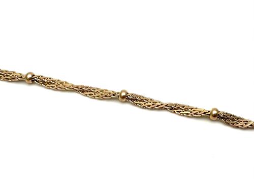9ct Yellow Gold Twisted Fancy Bracelet