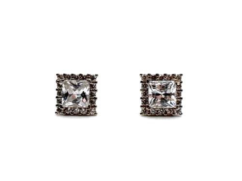 9ct Yellow Gold CZ Stud Earrings