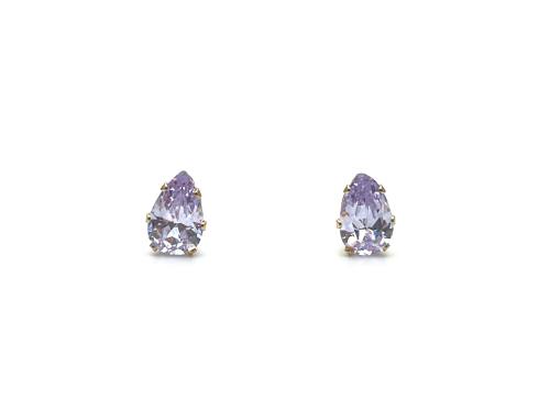 9ct Yellow Gold CZ Stud Earrings