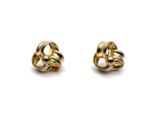 9ct Yellow Gold Knot Stud Earrings