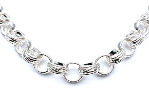 Silver Round Belcher Chain 22 Inch