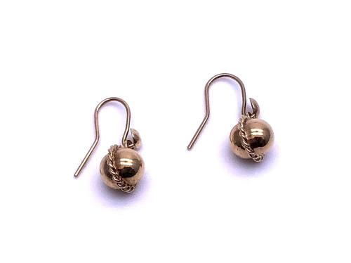 9ct Yellow Gold Ball Drop Earrings