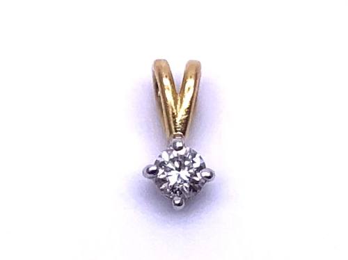 9ct Yellow Gold Diamond Pendant