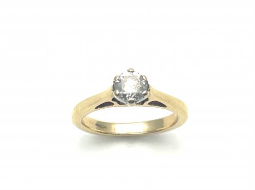 18ct Yellow Gold Diamond Solitaire Ring