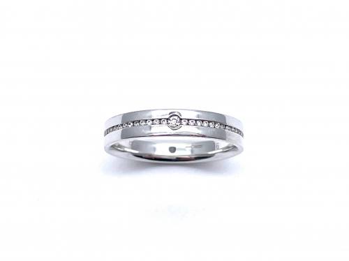 9ct White Gold Diamond Wedding Ring