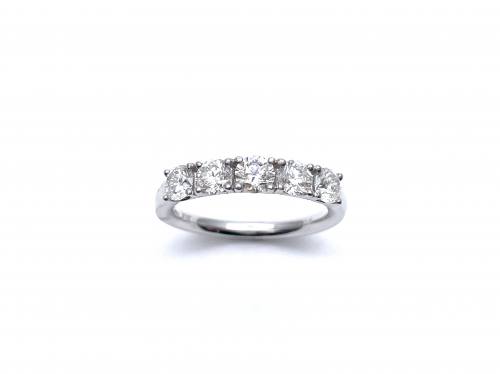 Platinum Diamond 5 Stone Eternity Ring