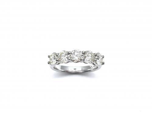 Platinum Diamond 5 Stone Eternity Ring 2.08ct