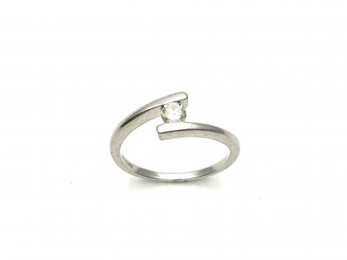 18ct White Gold Diamond Solitaire Ring