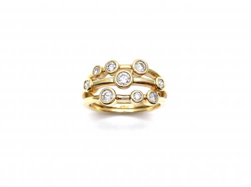 18ct Yellow Gold Diamond 'Bubble' Ring