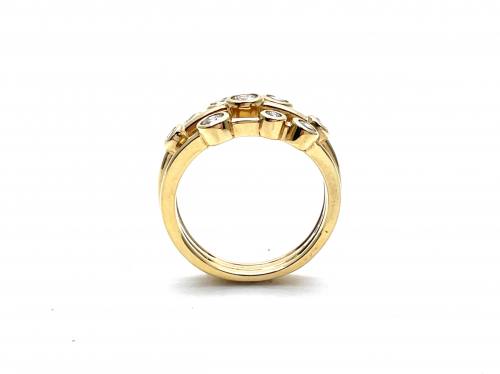 18ct Yellow Gold Diamond 'Bubble' Ring