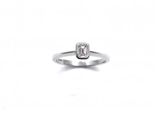 Platinum Emerald Cut Diamond Solitaire