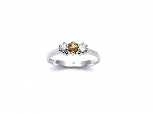 18ct Yellow & White Diamond Ring