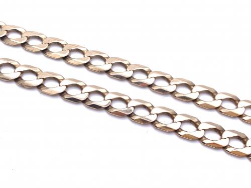 9ct Yellow Gold Curb Chain 23 Inch
