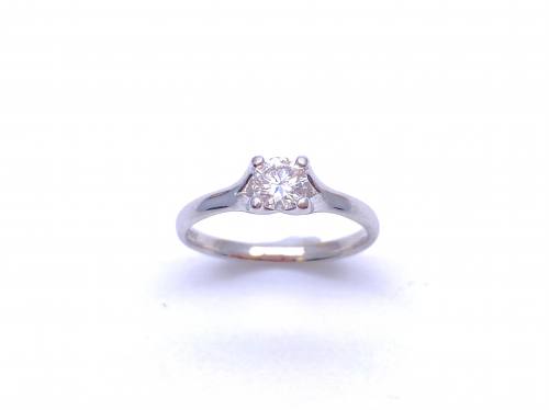 18ct Diamond Solitaire Ring Cert 0.40ct