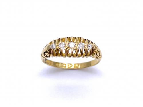 18ct Diamond 5 Stone Ring Chester 1916
