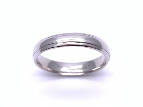 9ct White Gold Wedding Ring 4mm