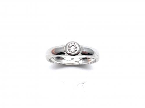 18ct White Gold Diamond Solitaire Ring