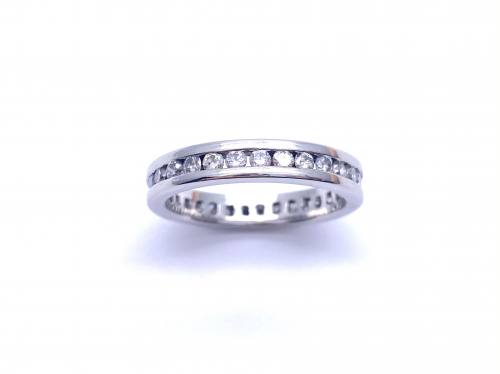 Platinum Full Diamond Eternity Ring