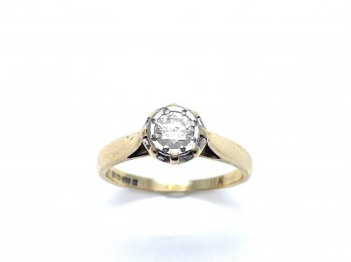 9ct Yellow Gold Diamond Solitaire Ring