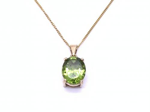 9ct Diopside Pendant & Chain
